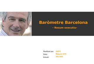 Baròmetre Barcelona - Resum executiu- 