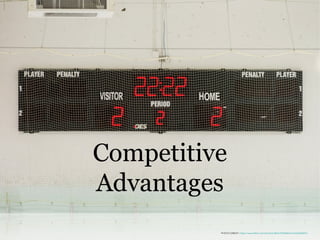 Competitive
Advantages
PHOTO CREDIT: https://www.flickr.com/photos/98147195@N00/24426281810/
 
