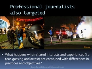 Stephen Barnard | @socsavvy | St. Lawrence University
Source
Professional journalists
also targeted
Source
 What happens ...