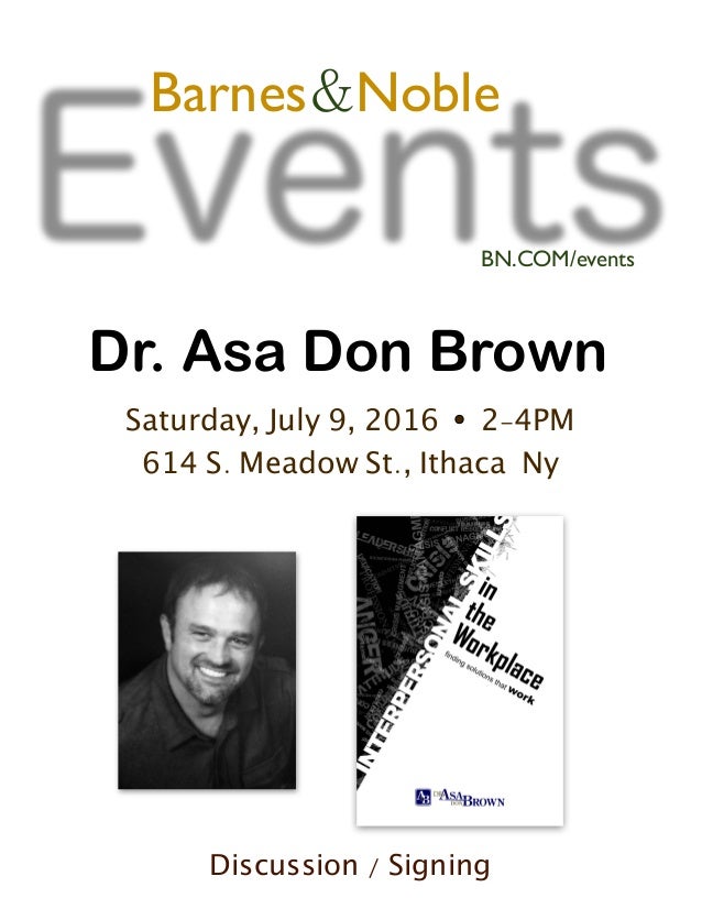 Barnes And Noble Book Signing Dr Asa Don Brown
