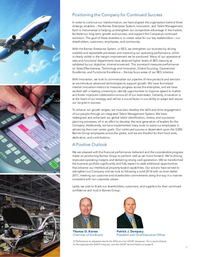 Barnes Group Inc 2016 Annual Report Pdf Final
