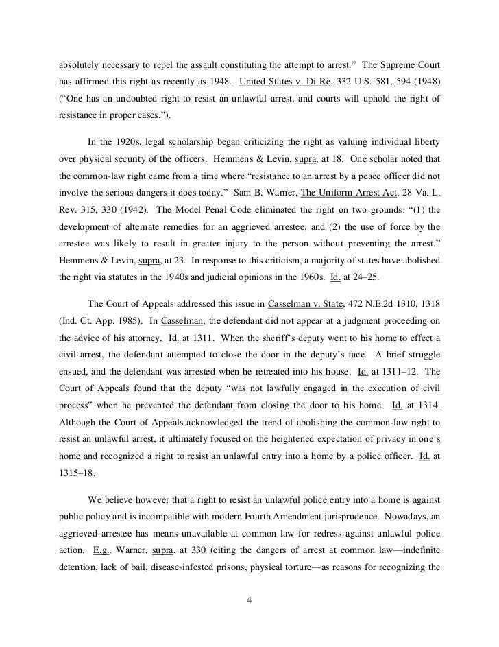 Barnes v. state of indiana