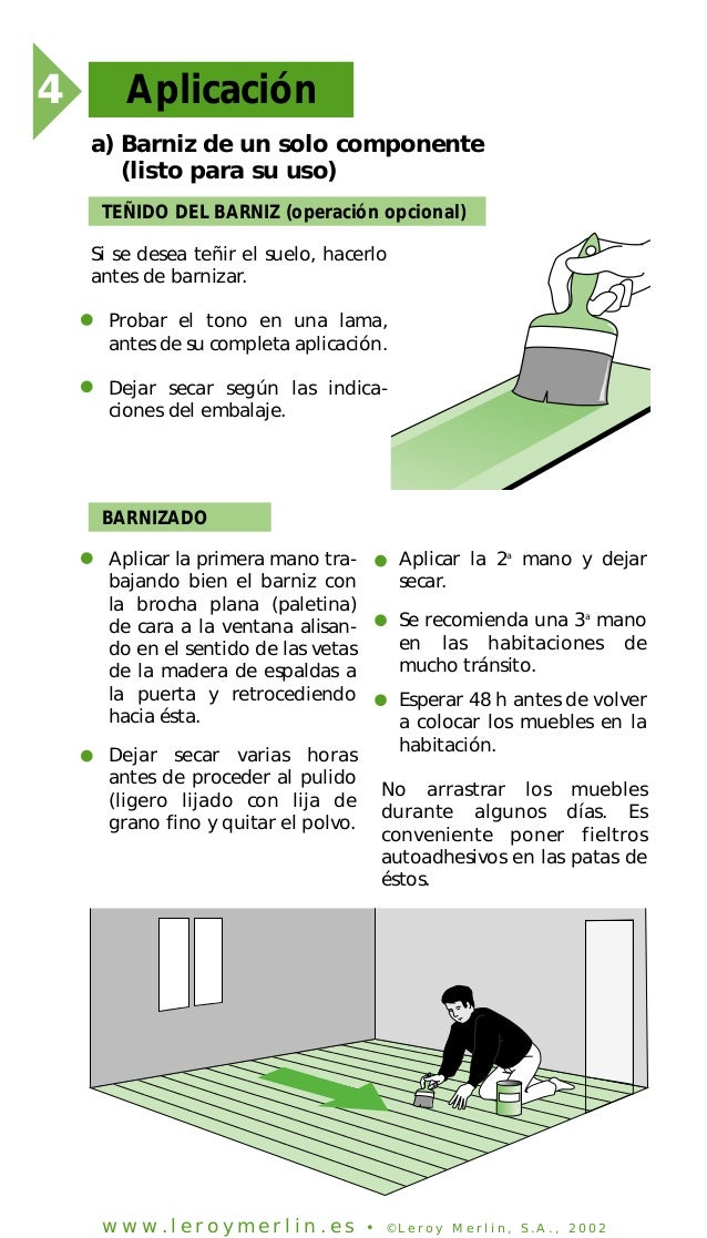 Barnizado de suelo de madera