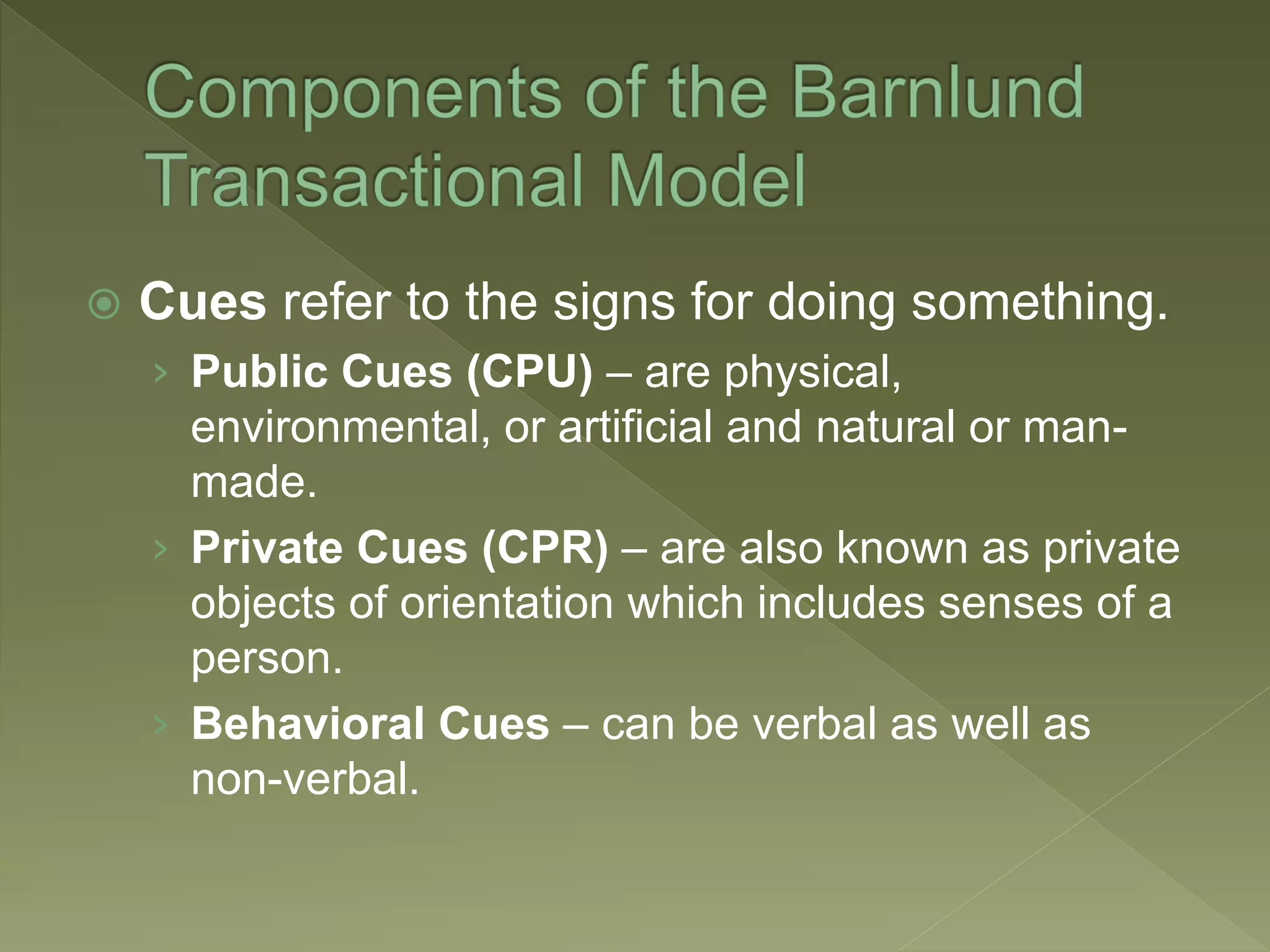 Barnlund Transactional Model | PPT