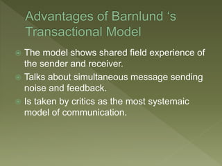 Barnlund Transactional Model