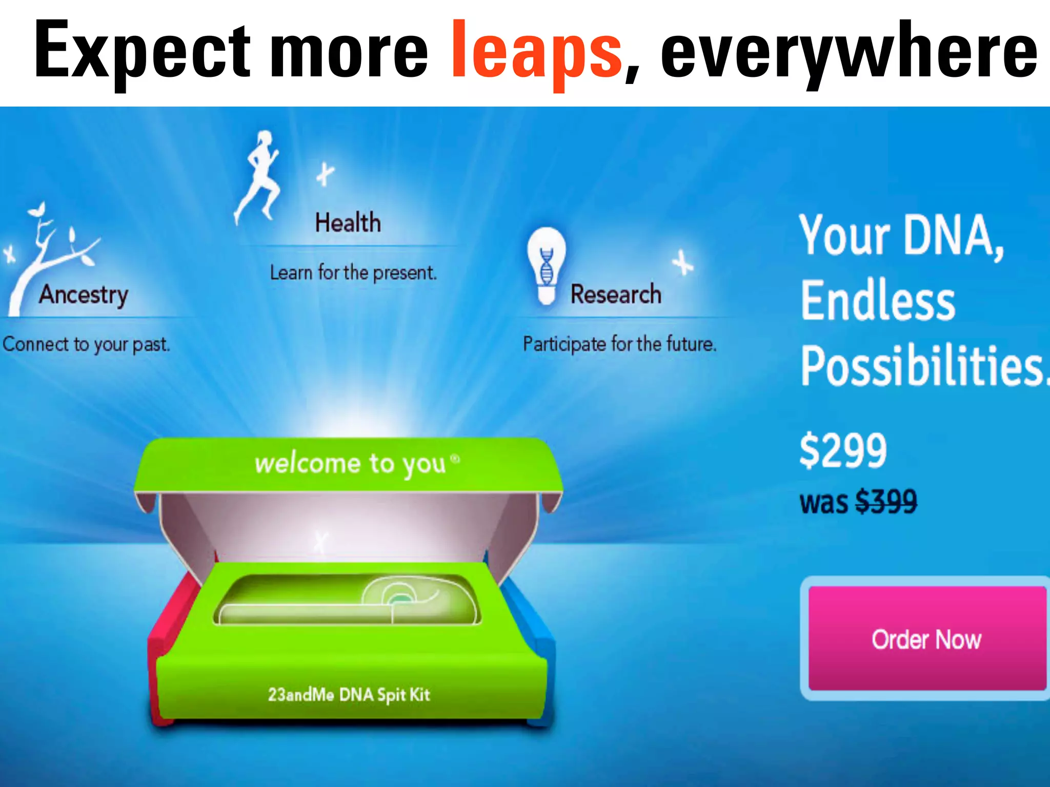 Expect more leaps, everywhere
 