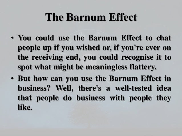 What is the Barnum effect? Explaining how to use it in marketing and key points
