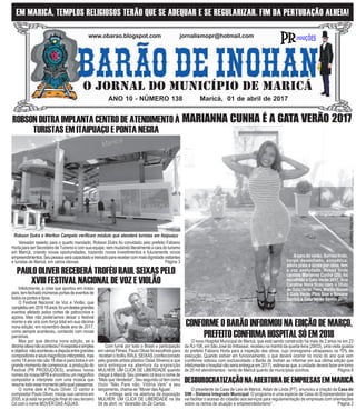 ANO 10 - NÚMERO 138 Maricá, 01 de abril de 2017
O JORNAL DO MUNICÍPIO DE MARICÁ
www.obarao.blogspot.com jornalismopr@hotma...