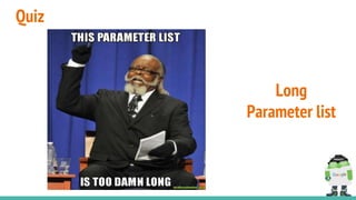 Quiz
Long
Parameter list
 