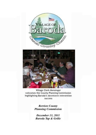 Baroda Village County Planning Commission Presentation  Brochure Dec 2011