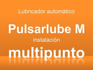 Lubricador automático


Pulsarlube M
      instalación

multipunto
 