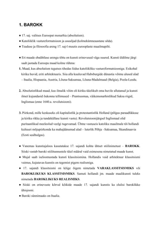 Barokk-konspekt | PDF