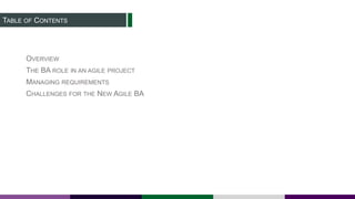 The Role of the Business Analyst in Agile vs. Waterfall | PDF