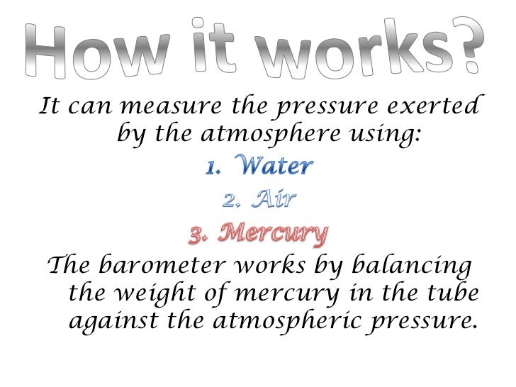 barometer period 1 how a mercury barometer works
