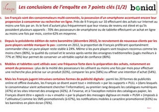 Les	
  conclusions	
  de	
  l’enquête	
  en	
  7	
  points	
  clés	
  (1/2)	
  
1. 

Les	
  Français	
  sont	
  des	
  con...