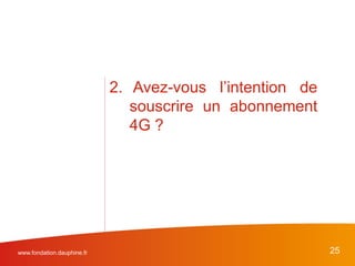 www.fondation.dauphine.fr 25
2. Avez-vous l’intention de
souscrire un abonnement
4G ?
 