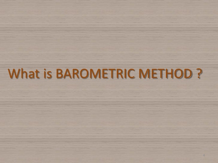 Barometric method1