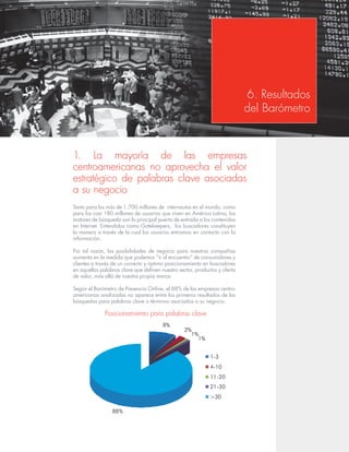 BARÓMETRO DE PRESENCIA ONLINE TOP 30 PANAMÁ Y CENTROAMÉRICA
Tanto para los más de 1.700 millones de internautas en el mund...
