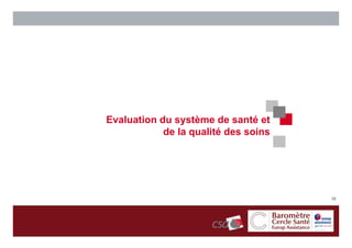 Evaluation du système de santé et
            de la qualité des soins




                                      36
 