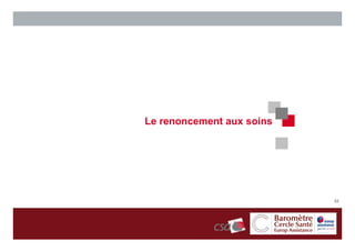 Le renoncement aux soins




                           52
 