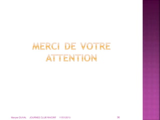 Maryse DUVAL JOURNEE CLUB RH/CIRF 11/01/2013 36
 