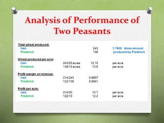 Analysis of Performance of 
Two Peasants 
 