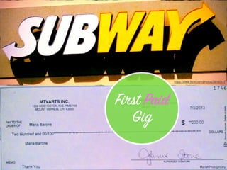 MariaKPhotogrophy
https://www.ﬂickr.com/photos/39160147
First Paid
Gig
 