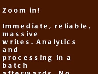 You want this:

Let him protocol the fact at
any cost.

Look at it later, together
with further facts to make
a picture of the sports fact.
 