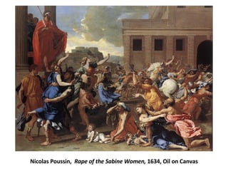 Nicolas Poussin,  Rape of the Sabine Women,  1634, Oil on Canvas 