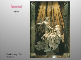 The Ecstasy of St. Theresa Bernini Italian  