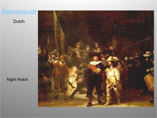 Rembrandt Dutch Night Watch 