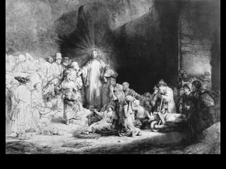 Rembrandt, 100 Guilder Print (Little Children Brought to Jesus or Christ Healing the Sick), 1647-1649