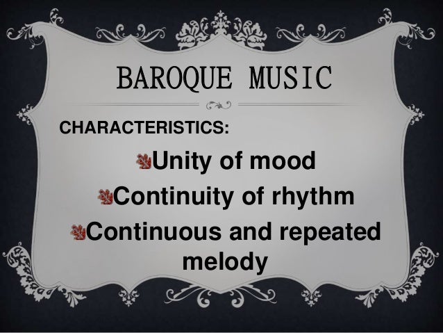 Baroque music characteristics