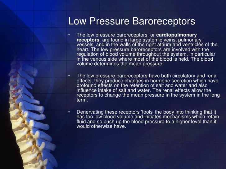pressure mechanism sensor And Feedback Baroreceptors Negative Mechanism