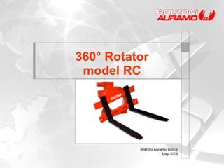 360° Rotator model RC Bolzoni Auramo Group May 2008 