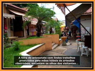 A feira de artesanato com lindos trabalhos produzidos pela mãos hábeis de artesãos ribeirinhos, encantam os olhos dos visitantes... 
