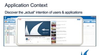 Application Context
Discover the „actual“ intention of users & applications
 