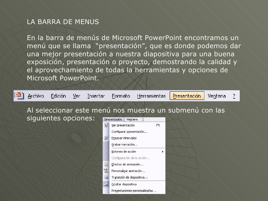 Barra de menus