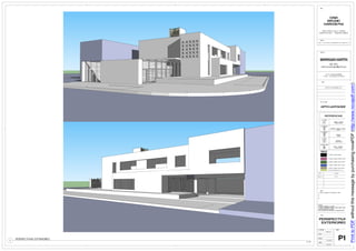 BALCARCE esq. E. MITRE
                                          MARCOS PAZ - BUENOS AIRES




                                         CIRC. I, SECCION B, MANZANA 160, PARCELA 15




                                                      B + S + B Arq. Asociados
                                                   FADAU - UNIVERSIDAD DE MORON




                                                                                       Print to PDF without this message by purchasing novaPDF (http://www.novapdf.com/)
                                                     AGOSTO / NOVIEMBRE 2012




                                          REV.                    FECHA

                                         REV. 01                  10-12




                                                      REV. 01




1
    PERSPECTIVAS EXTERIORES
                              s/escala
                                                      CE-AR-01            P1
                                                      M.A.E.B
 