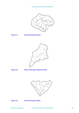 Avaliação de Pequenas Barragens




Figura A.7            Bacia Hidrografia Dobrada




Figura A.8            Rede de Drenagem Espinha de Peixe




Figura A.9            Rede de Drenagem Radial




Manual de Irrigação              Copyright © Bureau of Reclamation   66
 