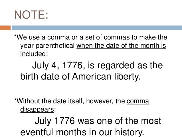 Punctuation COMMA