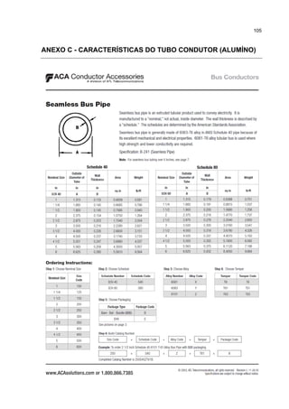 105



ANEXO C - CARACTERÍSTICAS DO TUBO CONDUTOR (ALUMÍNO)
 