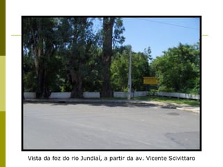 Vista da foz do rio Jundiaí, a partir da av. Vicente Scivittaro 