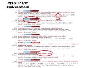 VISIBILIDADE
-Higly accessed-
 