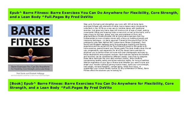 Epub Barre Fitness Barre Exercises You Can Do Anywhere For Flexibil