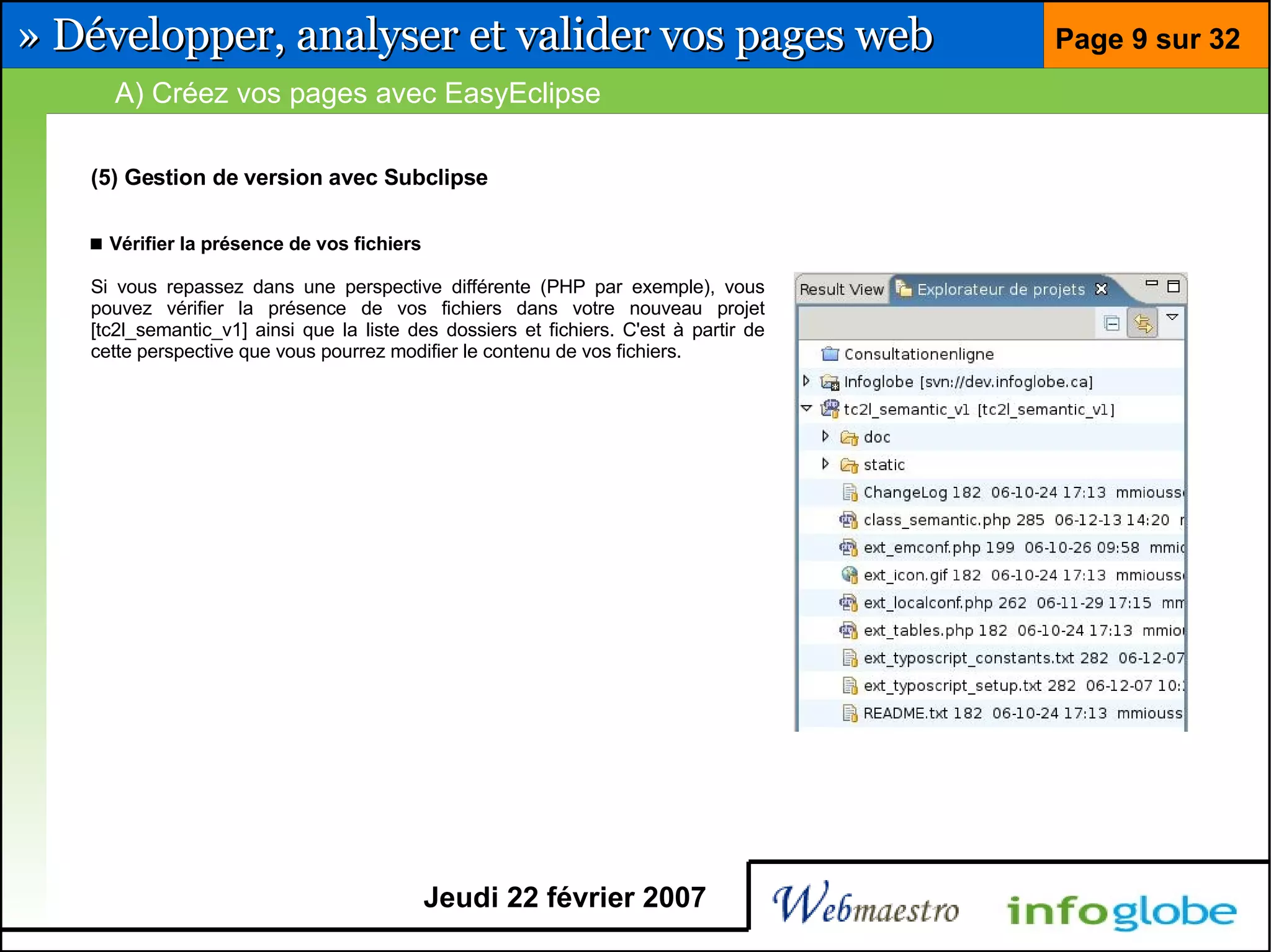Barre pour développeur Firefox et Eclipse