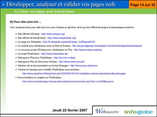 Barre pour développeur Firefox et Eclipse