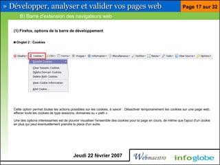 Barre pour développeur Firefox et Eclipse