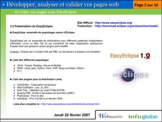 Barre pour développeur Firefox et Eclipse