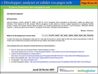 Barre pour développeur Firefox et Eclipse